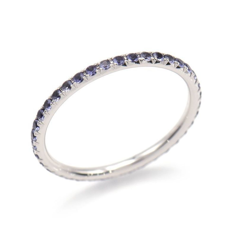 Tiffany & Co. Tiffany Metro Amethyst Ring White Gold Full Eternity